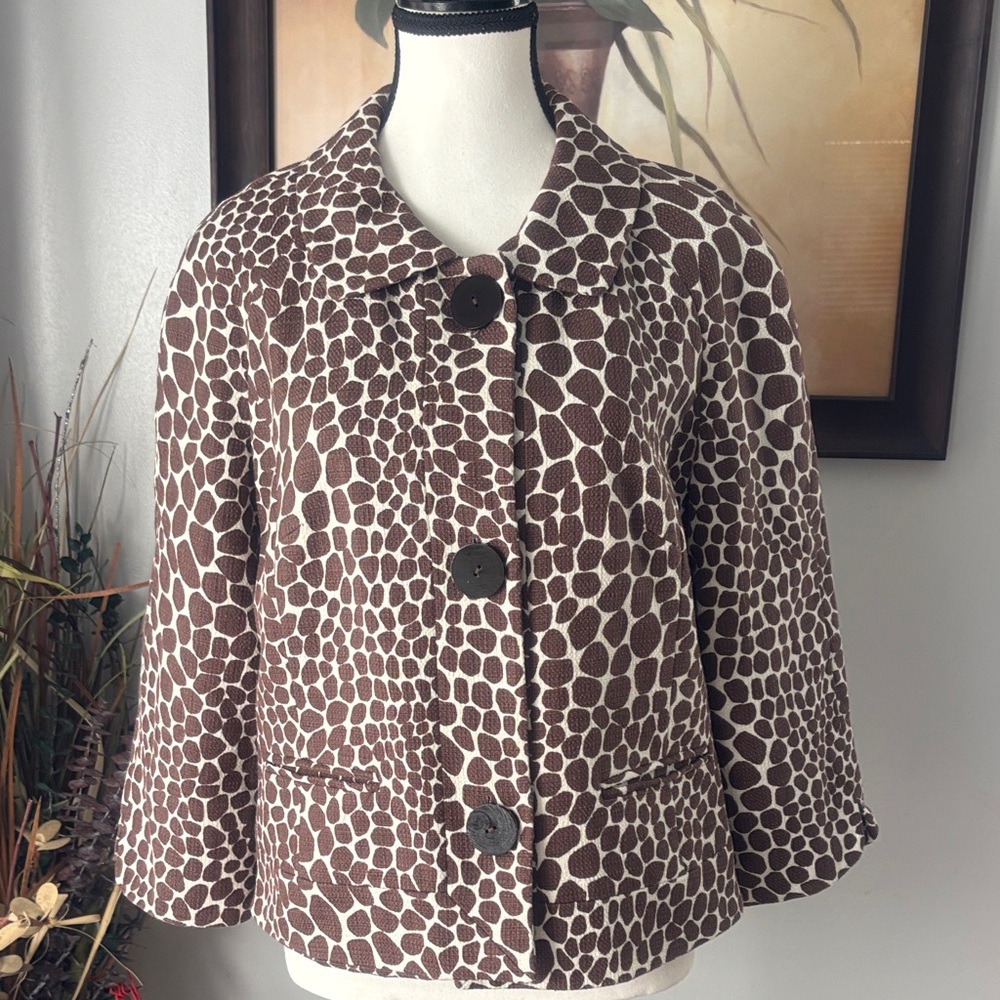 Josephine Chaus Giraffe Print Blazer Size 10